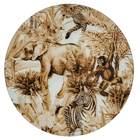 salontafel 40 x 40 cm staal/glas zwart/bruin