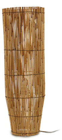 vloerlamp E27 rond 25 x 25 x 71 cm riet naturel