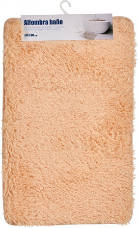badmat antislip 80 x 50 cm polyester zachtroze