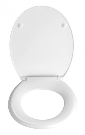 toiletbril Zeeleven 38 x 42 cm ovaal blauw/wit
