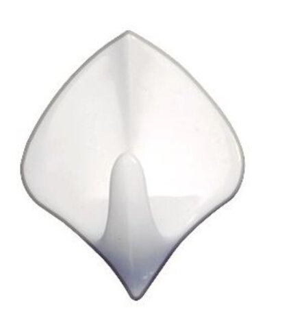 ophanghaak Diamant 4 x 5 x 3 cm wit 2 stuks