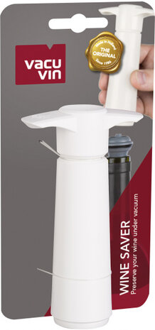 vacu&uuml;mpomp Wine Saver 3,7&nbsp;x 9,5 x 19 cm wit