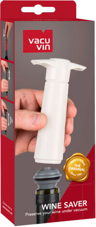 vacu&uuml;mset Wine Saver 7,5 x 12,5 cm wit/grijs 3-delig