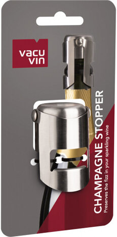 stopper champagne staal zilver