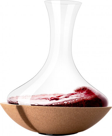 karaf Swirling 1 liter 23 x 28 cm glas/kruk transparant