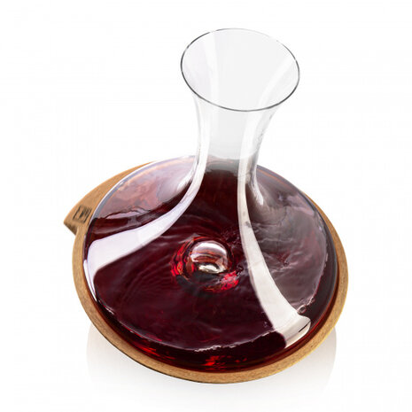 karaf Swirling 1 liter 23 x 28 cm glas/kruk transparant