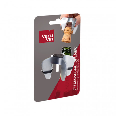 champagneopener 7 x 4,3 cm RVS zilver