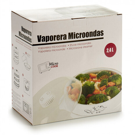 magnetronsteamer 2,4L polypropyleen wit 4-delig