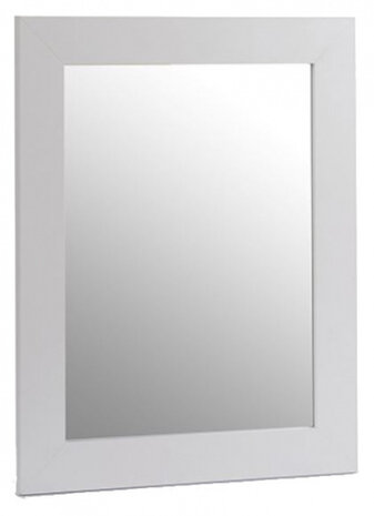 wandspiegel 38 x 48 x 2 cm wit/zilver