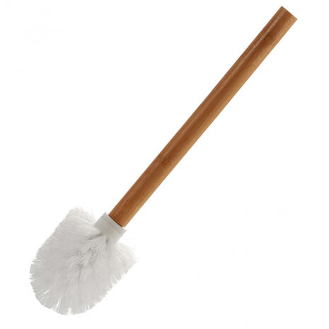 toiletborstel 8 x 35,5 cm bamboe wit/naturel