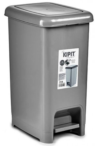 pedaalemmer 25 liter 36 x 26,5 x 47 cm zilvergrijs