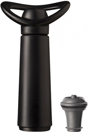 wijnpomp Concerto vacu&uuml;m 16,5 cm zwart 2-delig