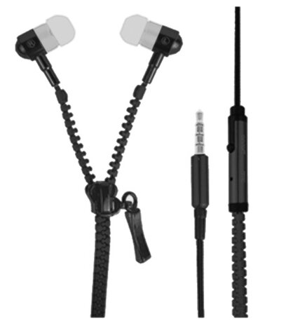 oordopjes met rits 3,5 mm 1 meter zwart