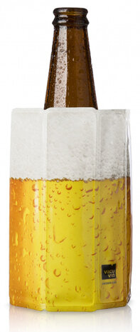 bierkoeler Active 0,33 liter 9 x 13,5 cm geel/wit