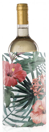 wijnkoeler Botanic 1 liter 14 x 18 cm groen/roze