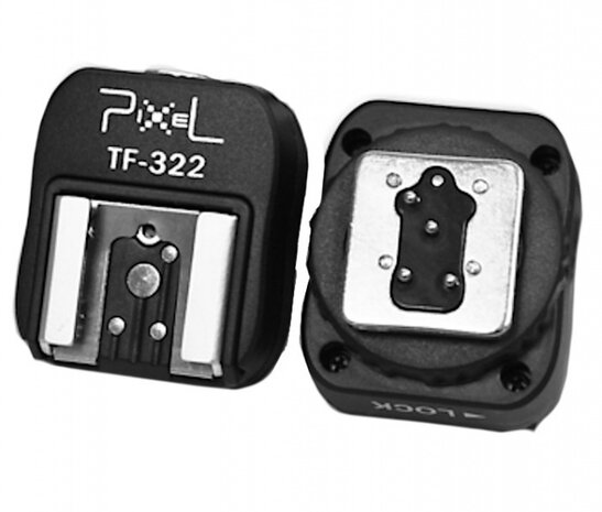 hotshoe-adapter TF-322 Nikon staal zwart/zilver