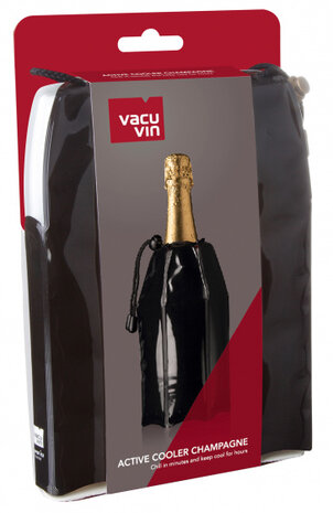 champagnekoeler Active 1 liter 15,5 x 21,5 cm zwart