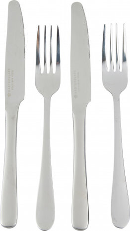 bestekset Dinner RVS zilver 4-delig