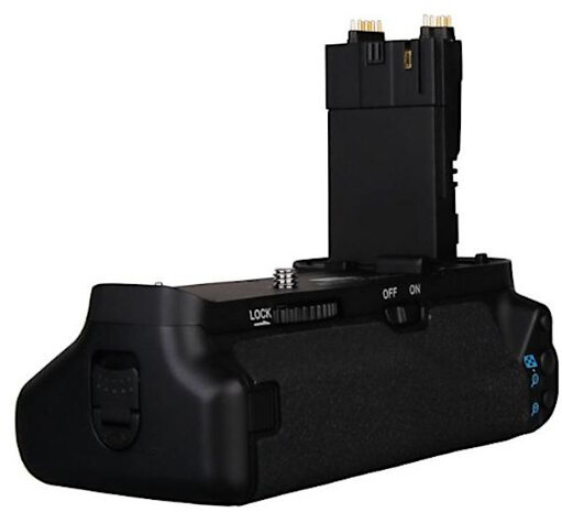 batterijhouder E14 voor Canon 70D/80D zwart 5-delig