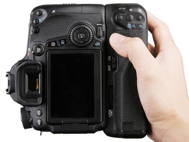 batterijhouder E14 voor Canon 70D/80D zwart 5-delig