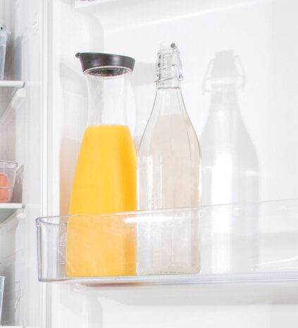 waterfles 1 liter glas transparant