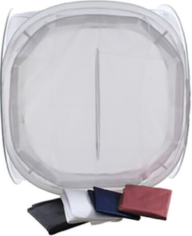 opnamebox LS-FF75 opvouwbaar 120 cm wit 6-delig