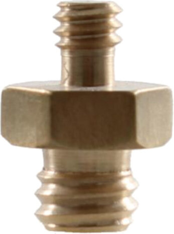 spigot-adapter mannelijk 1/4&quot;-3/8&quot; staal goud