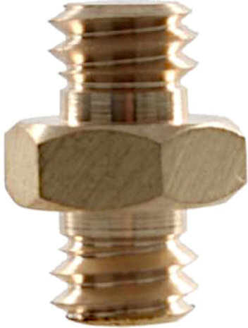 spigot-adapter mannelijk 3/8&quot;-3/8&quot; staal goud