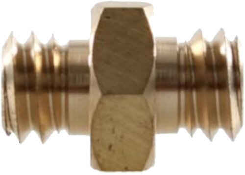 spigot-adapter mannelijk 3/8&quot;-3/8&quot; staal goud