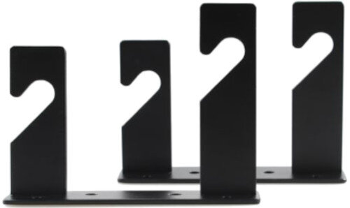 beugels achtergrondrol&nbsp;18 aluminium zwart 2 stuks