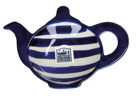 theetip 11 cm keramiek blauw/wit