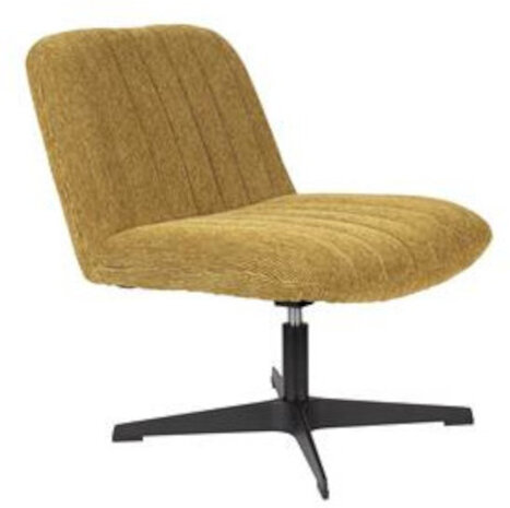 fauteuil Belmond 71 x 65 cm polyester/staal okergeel