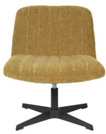 fauteuil Belmond 71 x 65 cm polyester/staal okergeel