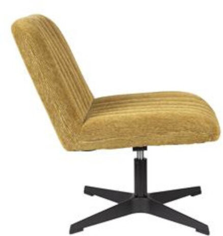 fauteuil Belmond 71 x 65 cm polyester/staal okergeel