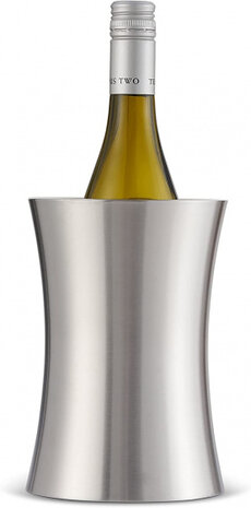 wijnkoeler dubbelwandig 13 x 20 cm RVS zilver