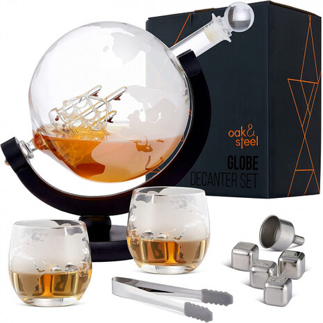 karaf Globe 1500 ml glas transparant 11-delig