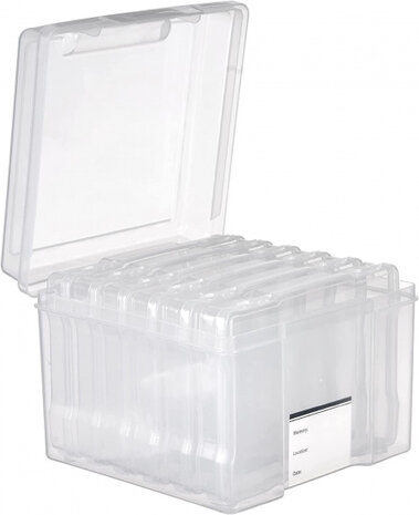 opbergbox organizer 21,5 x 21,5 x 16,5 cm transparant 7-delig