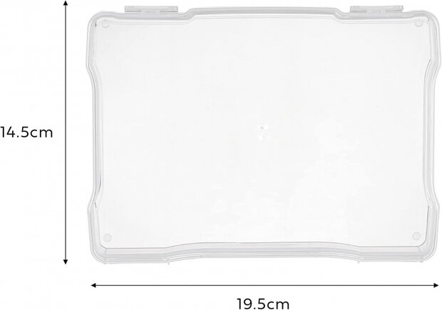opbergbox organizer 21,5 x 21,5 x 16,5 cm transparant 7-delig