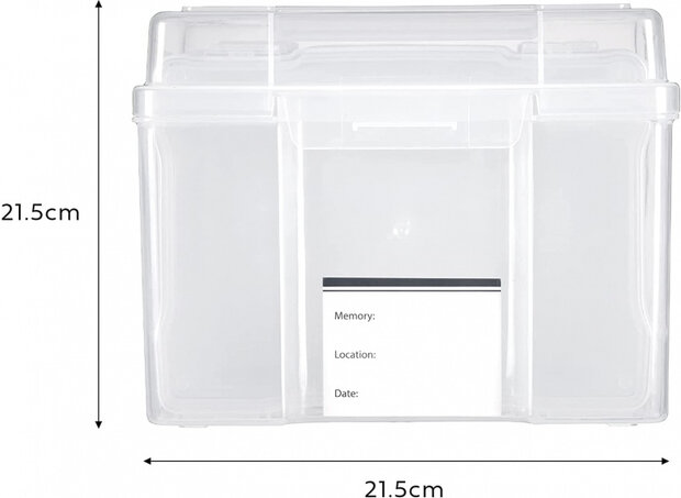 opbergbox organizer 21,5 x 21,5 x 16,5 cm transparant 7-delig