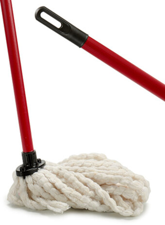 vloermop 120 cm rood/wit/zwart