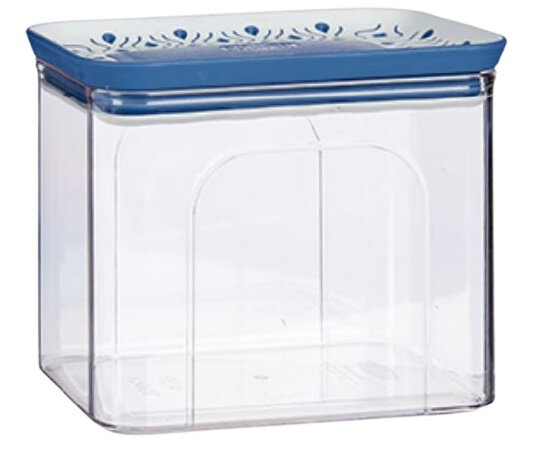 vershoudbak Tosca 1,2 liter transparant/blauw