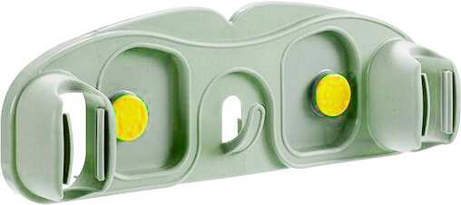 bezemhouder 6 x 30 x 10 cm mintgroen