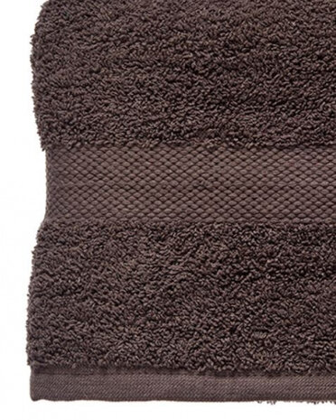 handdoek 90 x 150 cm katoen donkerbruin