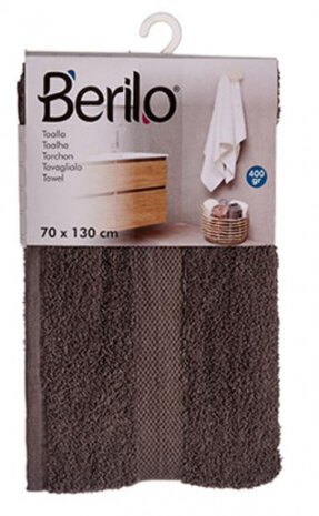 handdoek 90 x 150 cm katoen donkerbruin