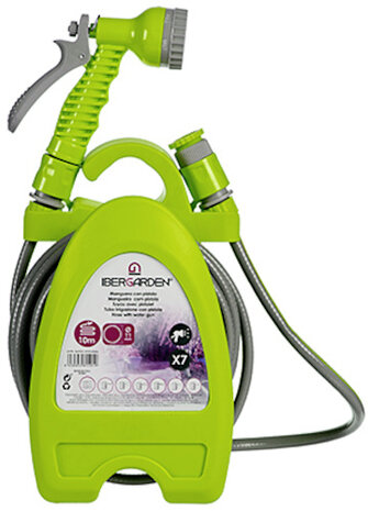 tuinslanghaspel 10 meter PVC/polypropyleen groen