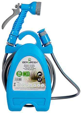 tuinslanghaspel 10 meter PVC/polypropyleen blauw