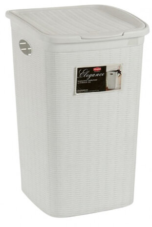 wasmand Elegance 50 liter 38 x 36,5 x 54,5 cm wit