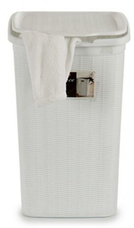 wasmand Elegance 50 liter 38 x 36,5 x 54,5 cm wit