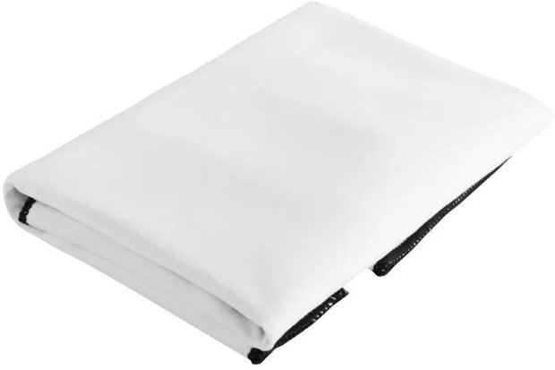 handdoek 75 x 40 cm microvezel wit/zwart