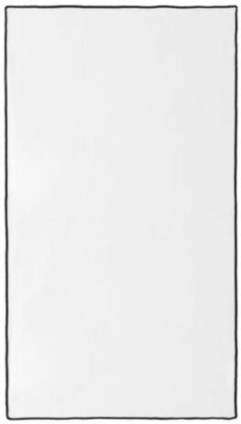 handdoek 75 x 40 cm microvezel wit/zwart